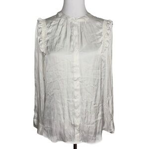 Express Ivory Button Up Blouse